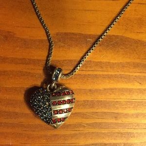 Americana heart necklace